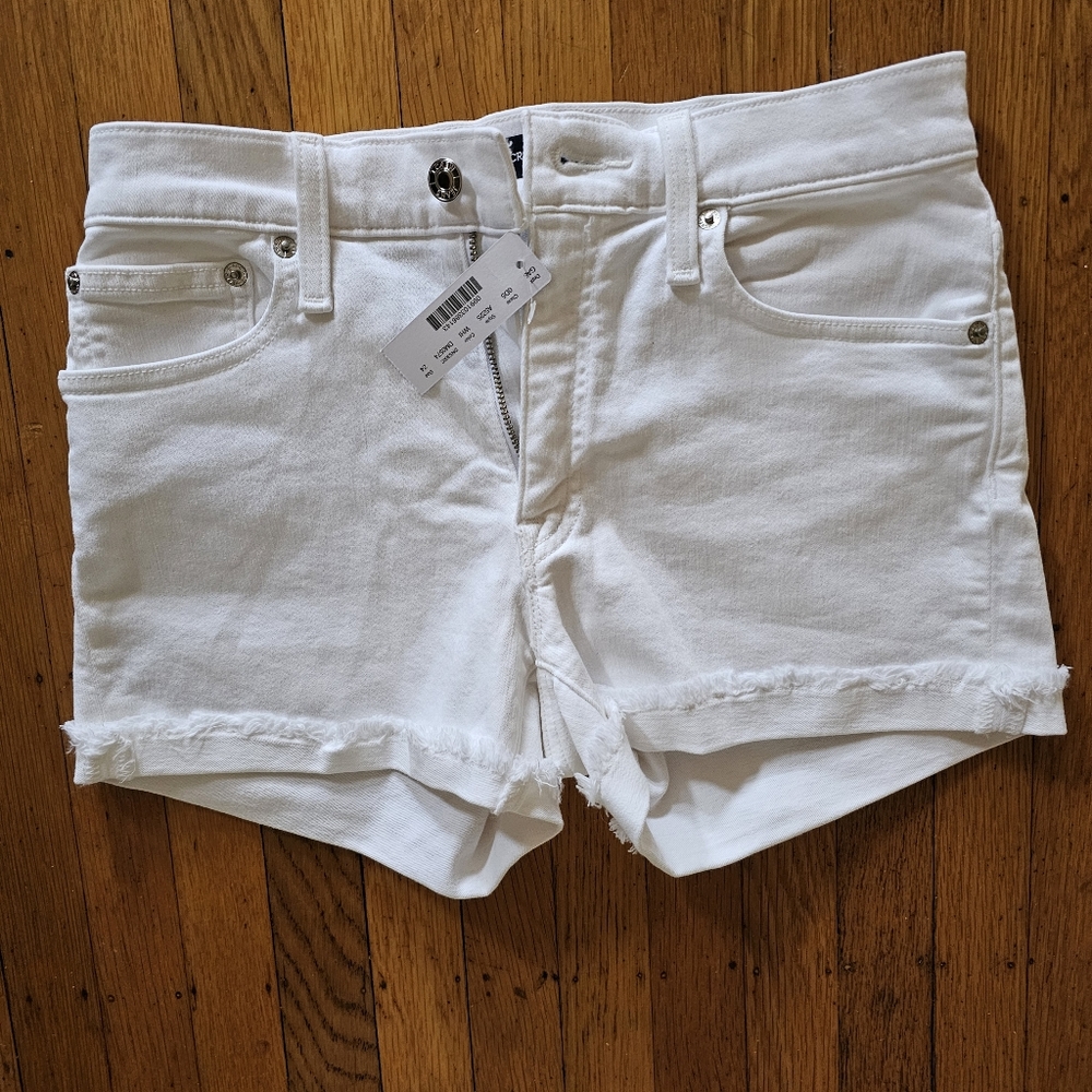 NEW WITH TAGS, Jcrew, denim white shorts, size 24